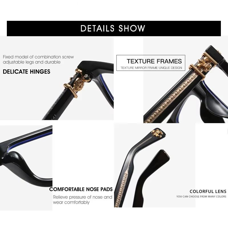 Очки для мужчин Tr90 Оправа для чтения для женщин Дизайнерские очки Ins Hot Style Cross Очки с линзами для близорукости для женщин