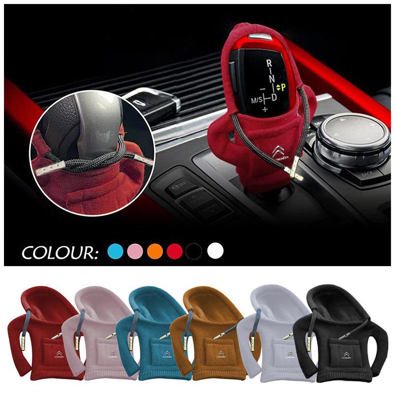Car Shifter Hooded Sleeve Shift Knob Protective Cover Auto Accessories For Citroen Aircross C4 C3 C5 C1 C2 Berlingo Celysee