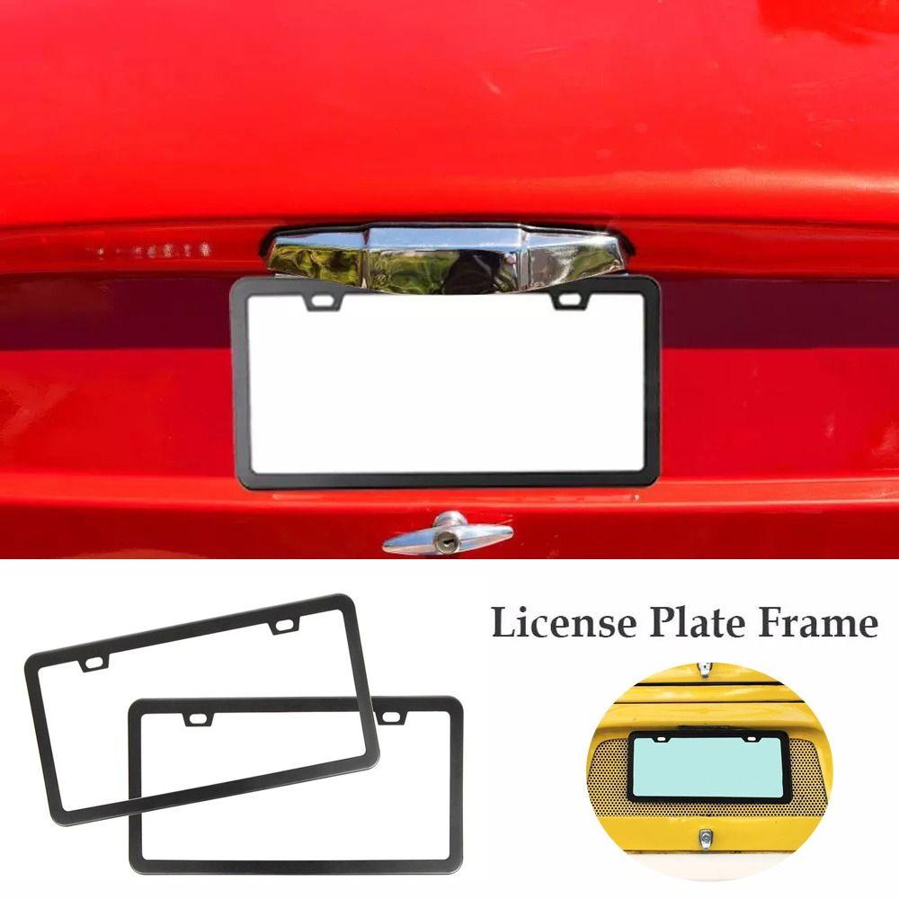 2Pcs Universal License Plate Cover Rustproof Truck License Plate  Vehicles Exterior Decoration