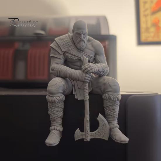 Украшение комнаты 3D-печатная статуя воина, фигурка скандинавской мифологии с декоративным оружием, коллекционный предмет для дома, офиса, игр