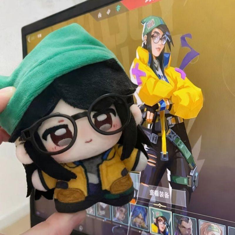 New 10CM VALORANT Killjoy Plush Cosplay Anime Cute Cotton Plushie Backpack Keychain Pendant Birthday Gifts