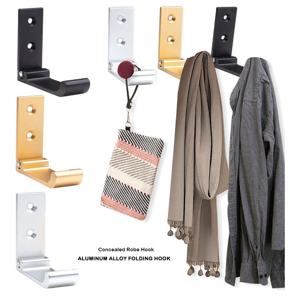 Устойчивый к ржавчине скрытый крючок для халата Сверхпрочный настенный крючок Складной крючок для одежды Ванная комната