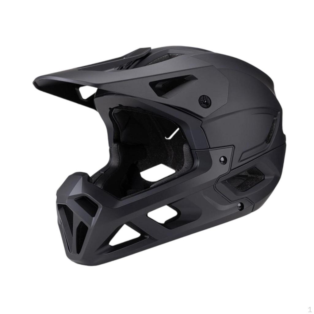Bike Helmet Bicycle Cycling Gear Breathable with Detachable Chin Pad for Adults Ventilation