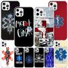 Медицинский спасательный чехол для телефона EMT EMS для iPhone 13 12 Mini 11 Pro Max XS XR X SE 7 8 Plus 5S 5 6S 6 Подарок Печатная крышка Fundas
