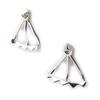 Les Trésors De Lily [M7340] - Silver Lobe Outline Earrings 'Triangles' Silver (rhodium-plated) - 15x13 Mm