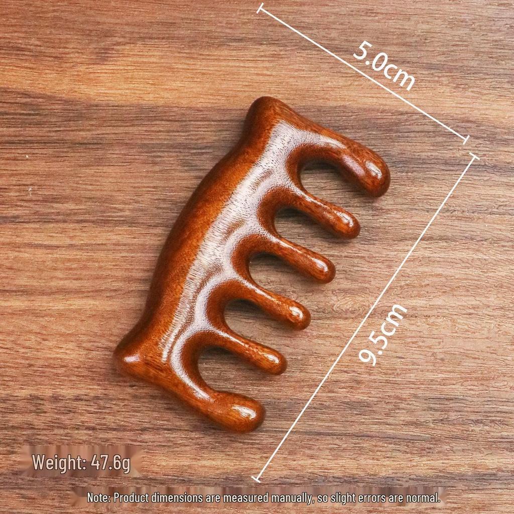 Массажная расческа из сандалового дерева: Портативный деревянный гребень для головы и меридианов сувенир