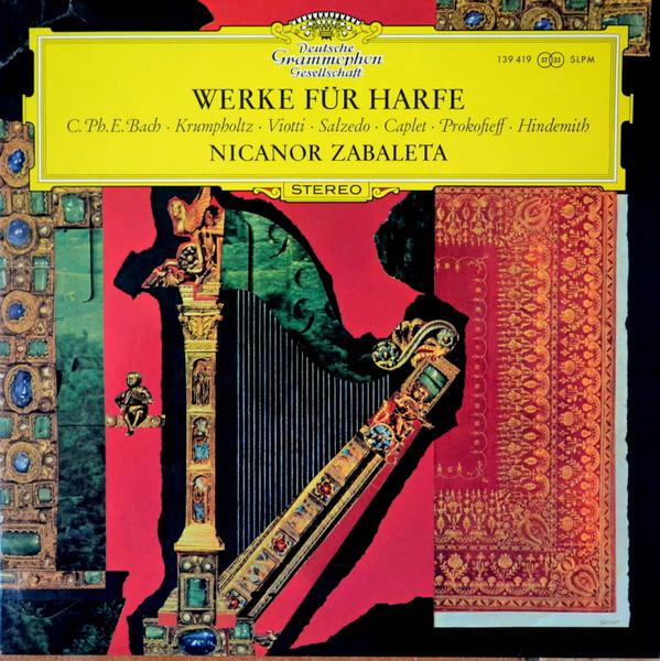 LP Record NICANOR ZABALETA - Werke Für Harfe 139419SLPM Deutsche Grammo 1970 Germany Classical Used