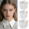 Women Clothes Accessories Ruffled Fake Collar Detachable Cotton False Collar White Half Shirt