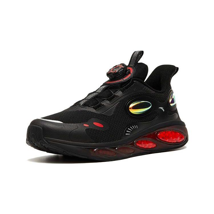 Anta Kids Comfortable Versatile Non-Slip Wear-Resistant Low-Top Running Shoes Kids Sneaker Black Red 312315566-2