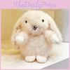 Garden Style Longeared Rabbit Plush Keychain With Soft Material For Gift And Decor