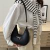 Handbag Crescent Bag PU Leather Crossbody Bag Portable Bow Shoulder Bag  Travel