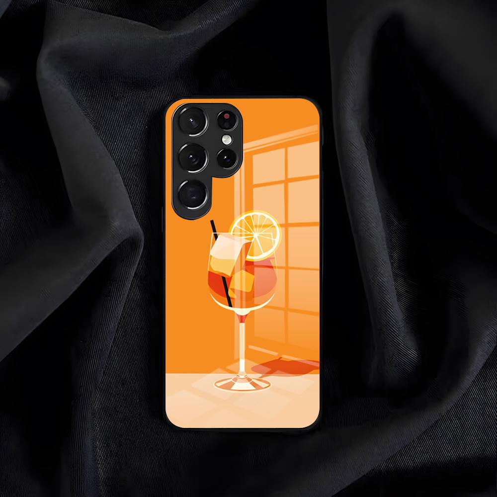 Чехол для телефона A-Aperol S-Spritz для Samsung S26 S25 Edge S24 S23 S22 S21 S20 Ultra Plus FE Стеклянная крышка