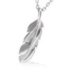 Lionheart Men's Silver Feather Necklace, Simple Design, 925 Sterling Silver, Perfect Gift for Boyfriend, Birthday, Anniversary, Engraving Not Included
