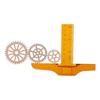 Brown Wooden Gear Wheels Wood Wooden Decoration Blank Gear Slices Craft Wheels  for DIY