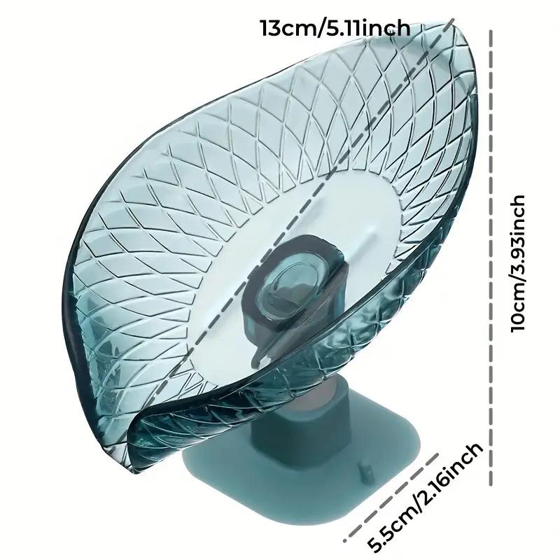 Leaf Shaped Soap Box Suction Cup Drain Soap Dish Toilet Free Hole Wall Mounted Soap Holder Storage Box Bathroom Accessories