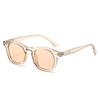 New Internet celebrity fashion simple sunglasses women's retro oval sunglasses can be matched with myopia men's tide