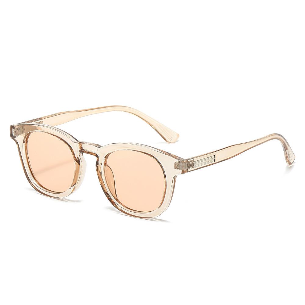 New Internet celebrity fashion simple sunglasses women's retro oval sunglasses can be matched with myopia men's tide