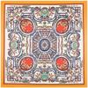 100% Silk Twill Luxury Brand Silk Scarf For Women, New Fashion Large Square Scarves Headband Maze Paisley Print Shawl Hijab