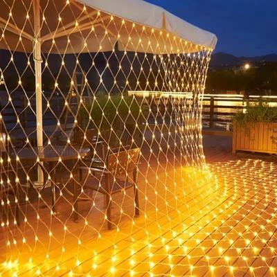 Водонепроницаемая светодиодная сетка, гирлянда, вилка ЕС, занавес, свет для рождественской елки, декор для сада, кустарника