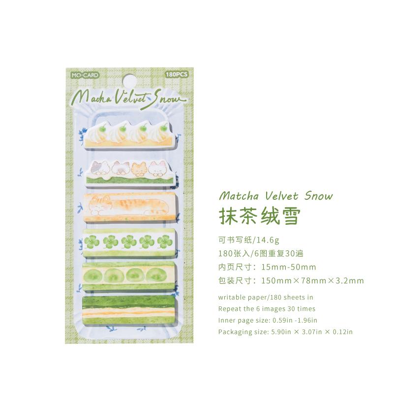 180pcs Dingding Cake Shop Series Kawaii Cake Appearance Message Sticker Index Creative Student Stationery Scrapbook Sticker