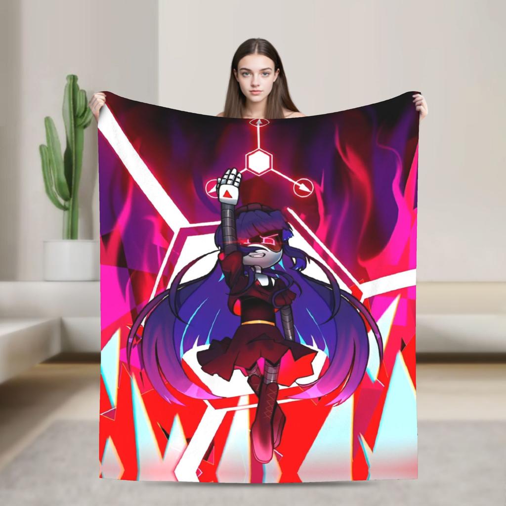 Murder Drones Blanket Uzi Doorman Wool Funny Breathable Throw Blanket for Bedspread Winter