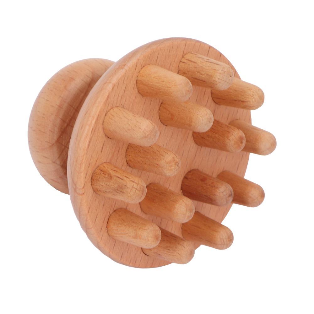 Mushroom Shape Wood Mushroom Massager Ergonomic Handle Wood Massage Tool  Full Body Use