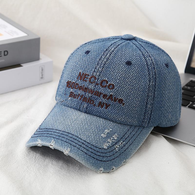 Новые и старые бейсболки с вышитыми буквами, рваные ветрозащиты, мужские и женские солнцезащитные кепки, персонализированные повседневные кепки в стиле ретро.
