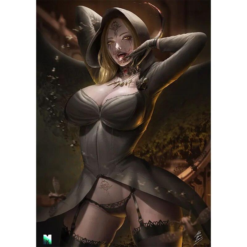 Распечатать игру Demon Slayer Mitsuri сексуальная аниме девушка художественные постеры настенная живопись на холсте для гостиной домашний декор картина
