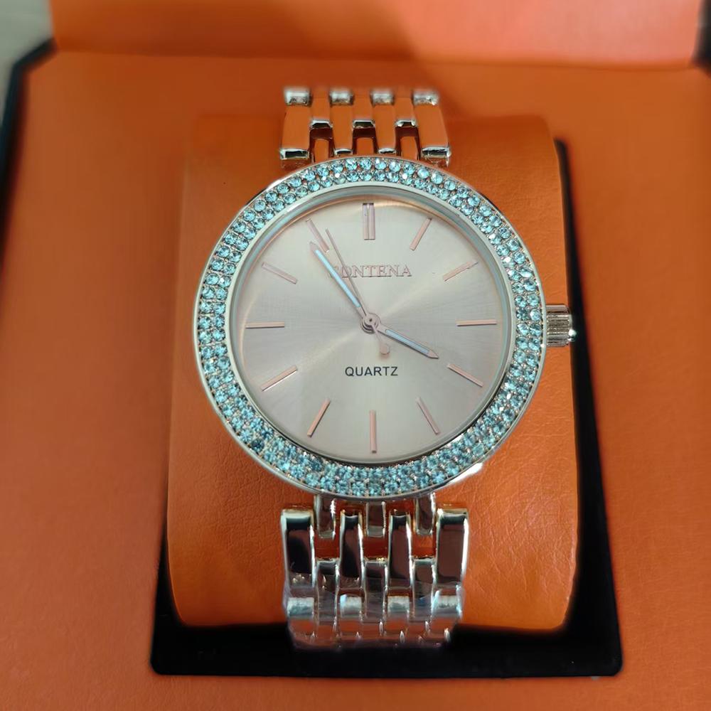New Fashion Luxury Designer Brand Silver Watches Women Watch Ladies Stainless Steel Rhinestones Quartz Watch Female Wristwatches