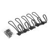 Vintage Style Double Coat Hat Hooks Closet Hanger Organizer (5PCS Black L)