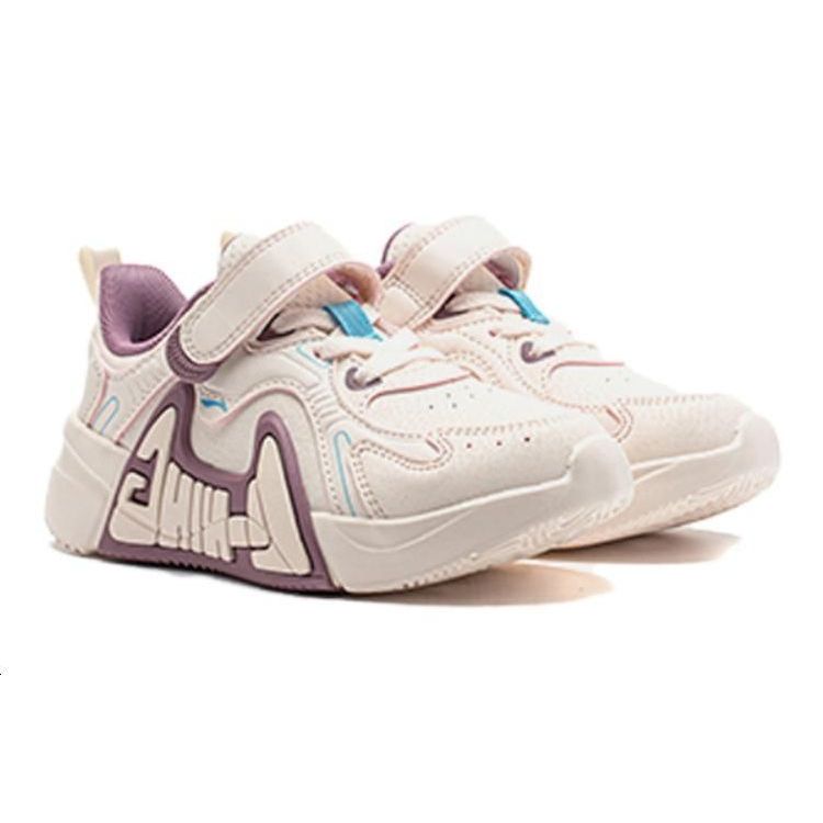 Li Ning удобные универсальные амортизирующие низкие детские кроссовки для бега детская обувь розового цвета YKNT124-6