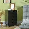 Five-Drawer Filing Cabinet - Black