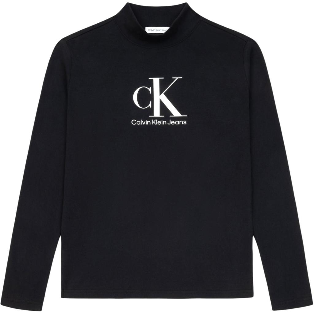 Calvin Klein Футболка удобная мягкая универсальная с длинным рукавом для детей черная CK2332021GS-002