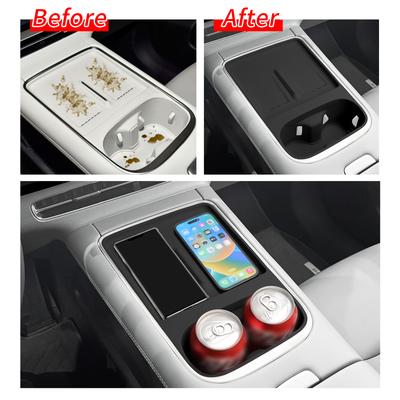 Для Xpeng G6 2025 2026 Подстаканник с грязезащитной накладкой Зарядка для телефона Силиконовый Противоскользящий Амортизирующий Лоток Аксессуары