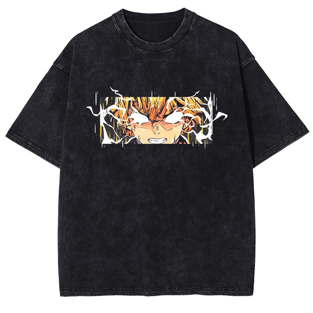 Милая графическая футболка Kanroji Mitsuri Аниме Demon Slayer Футболка Мужская Женская Выстиранные футболки Харадзюку Мужская Манга Хлопковые топы