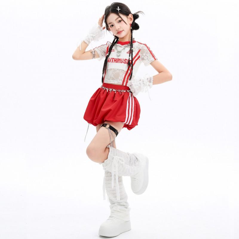 Girls Jazz Dance Costume Kids Stage Performance Outfit Trendy Fashionable