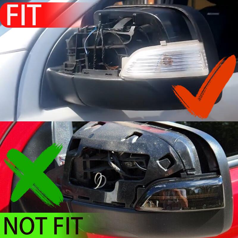 Left Side Clip~on Rearview Mirror Cover Cap Gloss Black Fits Ford Ranger 12~2022