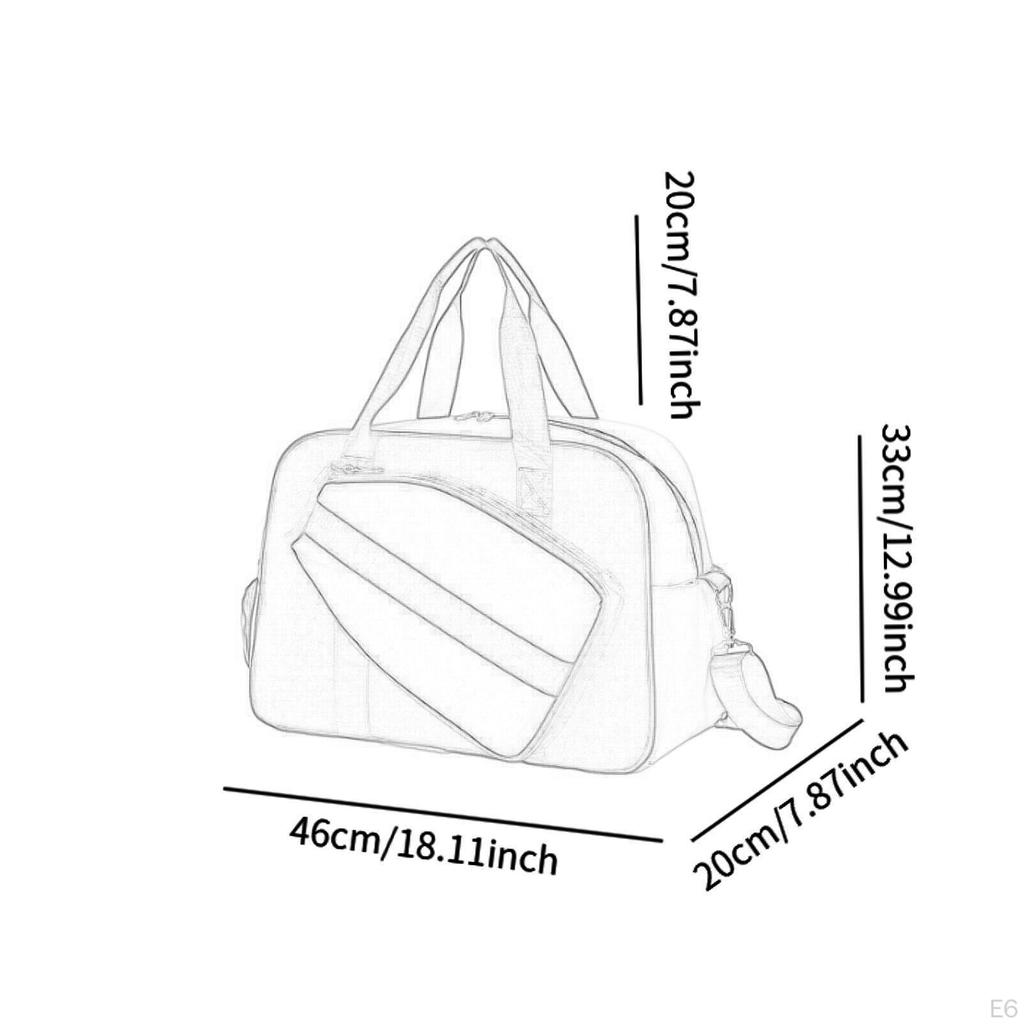 Спортивная сумка Pickleball Bag, многоцелевая, портативная, большая вместимость, с отделением для обуви, стильная