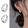 1 Pair Women Huggie Earrings Pure Color Electroplated Copper Small Hoop Earrings Daily Prom