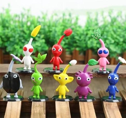 Пикмин фигурки Pikmin 8 шт крошечные красочные существа радужные зверята