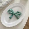 Girl Hairpin Pearlescent Luster Bowknot Decor Non-Slip Design Bangs Side Half-Tied Hair Clip Hair Accessories