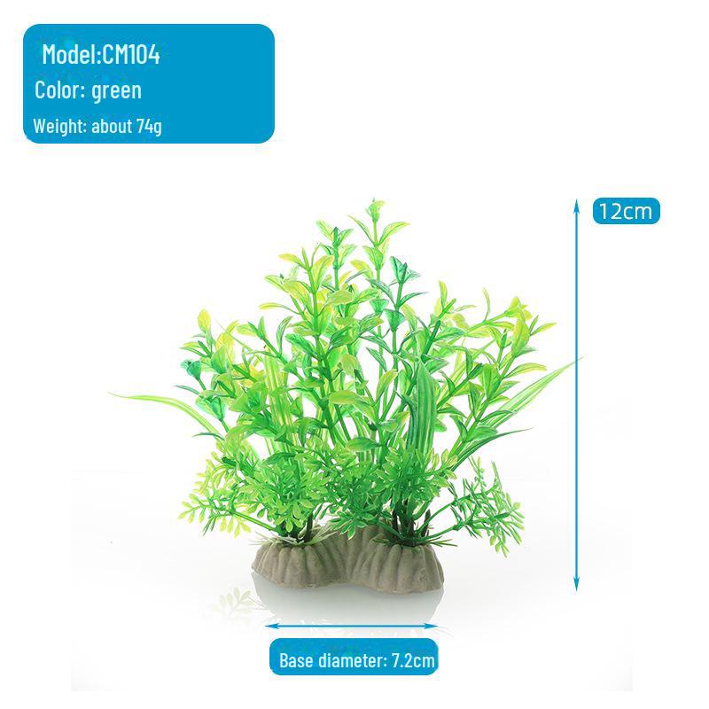 Desktop Aquarium Decoration: CM Series Plastic Water Plants