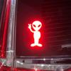 Car Alien Peace Strong Reflective Sticker Decoration Lattice Type Luminous Reminder Stickers Shiny Reminder Travel Creative New