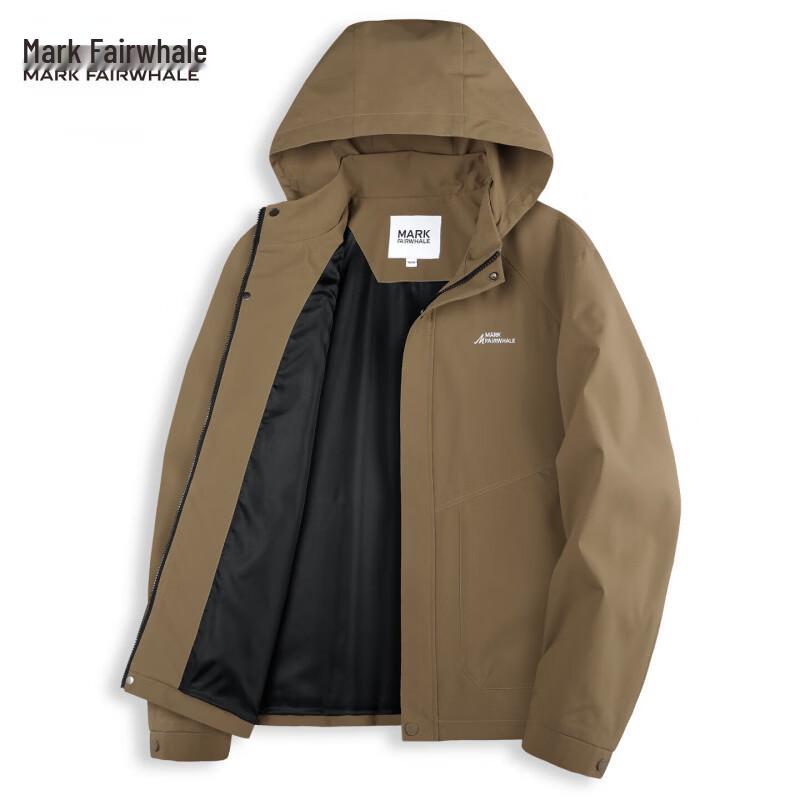 Mark Fairwhale Men's Detachable Hood Softshell Windbreaker Jacket