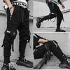 Hip Hop Joggers Men Black Multi-pocket Ribbons Man Sweatpants Streetwear Casual Mens Pants
