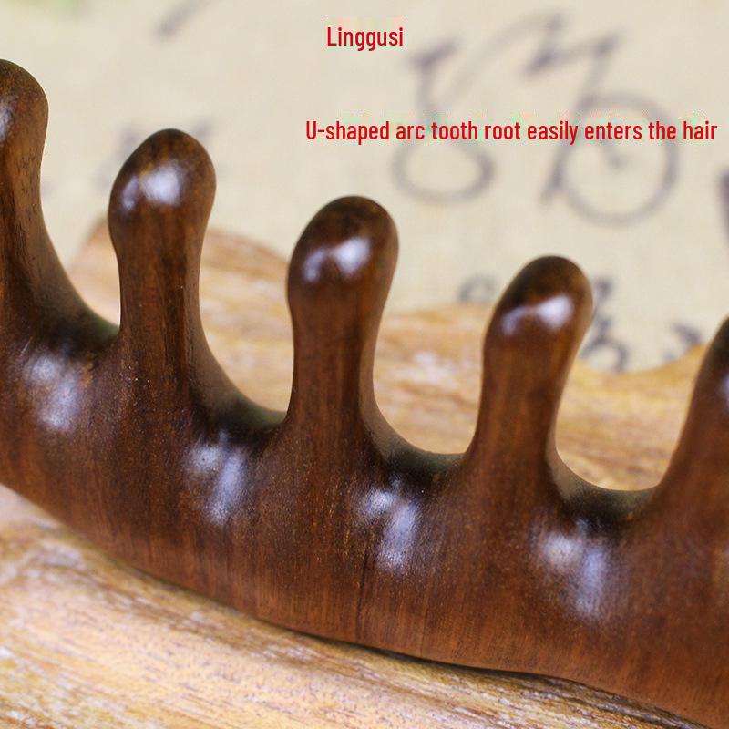 Расческа с широкими зубьями из золотого шелка и сандалового дерева — портативная расческа в виде рыбки для студентов, мальчиков и девочек, дизайн в виде дельфина для гладких волос
