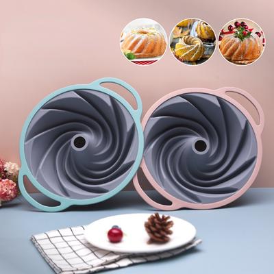 Двухцветная силиконовая форма для торта со встроенным стальным кольцом, бытовая силиконовая форма для выпечки «сделай сам»