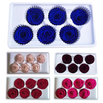 6Pcs/Set Бессмертный цветок розы День рождения Валентина Подарочная коробка DIY Ремесла Домашний декор