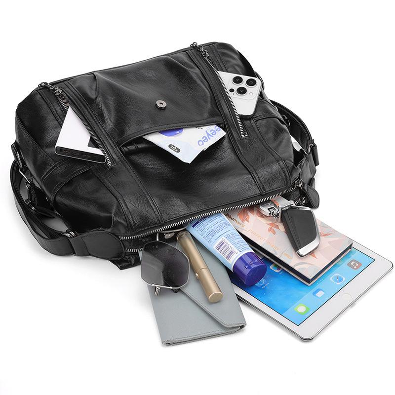 Сумка через плечо женская сумка через плечо тренд простая модная ручная большая вместительная сумка из искусственной кожи