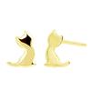 Earrings K10 Stud Earrings Cat 10K Gold [Sears] Women's Se105-0017-yg
